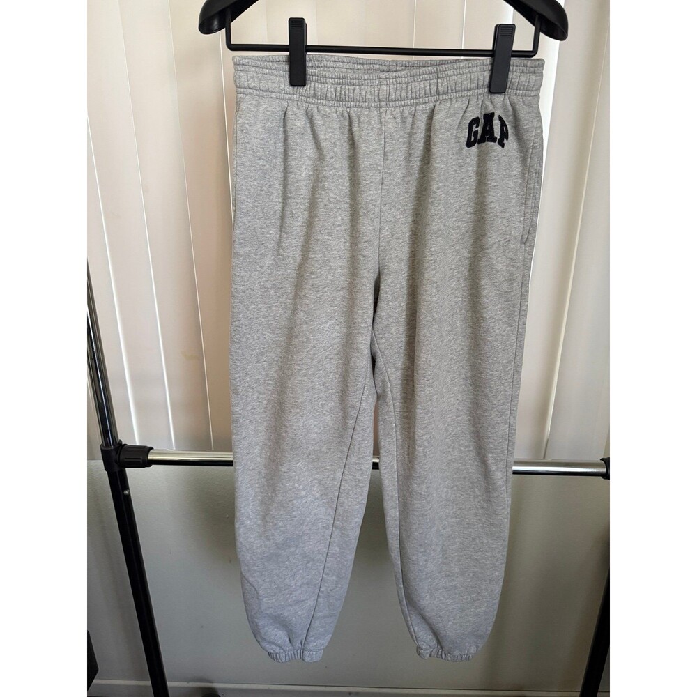 Men’s Gap Gray Logo Sweatpants Joggers Elastic Drawstring Waist Size Small
